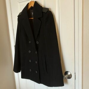 ARMANI EXCHANGE BLACK DOUBLE BREASTED WOOL JACKET! LIKE NEW!